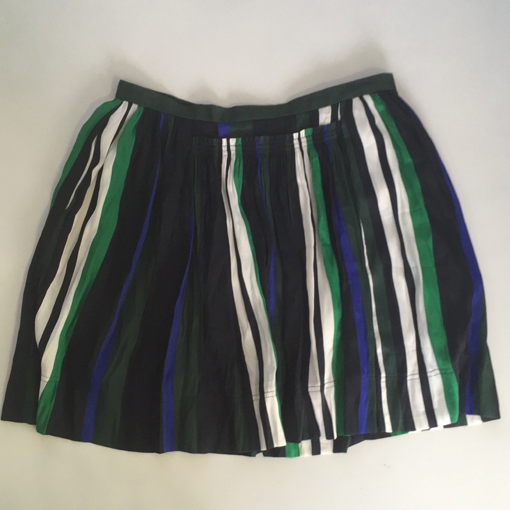 Banana Republic Midi-Skirt striped w/ front pleats